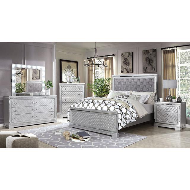 Furniture of America Belleterre California King Upholstered Panel Bed CM7518CK-BED IMAGE 2