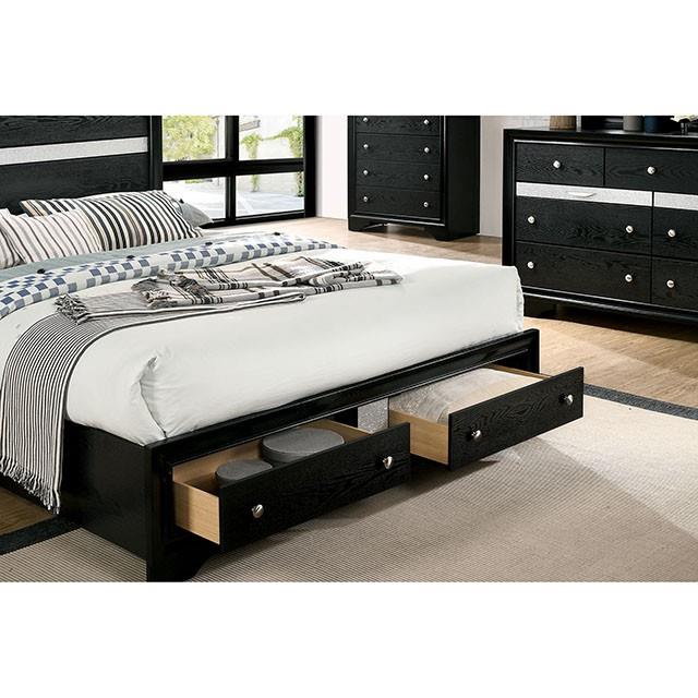 Furniture of America Chrissy King Panel Bed with Storage CM7552BK-EK-BED IMAGE 3