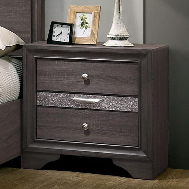 Furniture of America Chrissy 3-Drawer Nightstand CM7552GY-N IMAGE 1