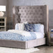 Furniture of America Rosabelle King Upholstered Platform Bed CM7669GY-EK-BED IMAGE 1