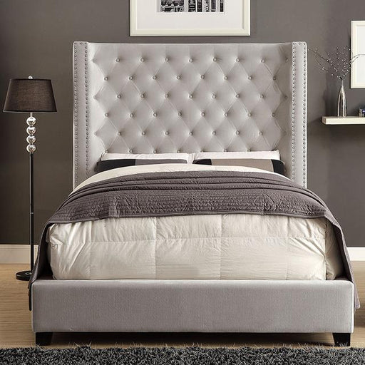 Furniture of America Rosabelle King Upholstered Platform Bed CM7669IV-EK-BED IMAGE 1