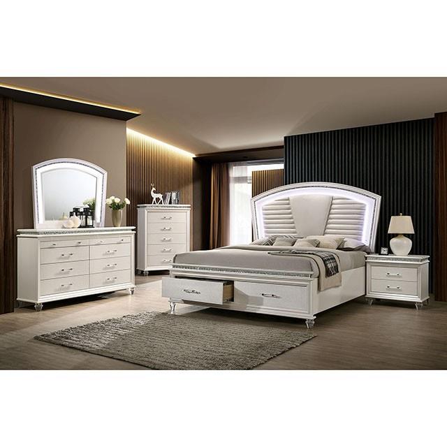 Furniture of America Maddie California King Upholstered Panel Bed with Storage CM7899CK-BED IMAGE 2