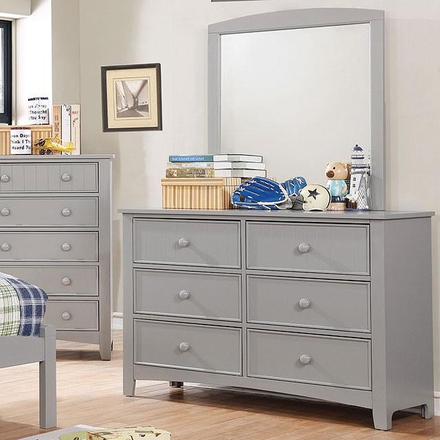 Furniture of America Caren 6-Drawer Kids Dresser CM7905GY-D | BWO Furniture  & Mattresses