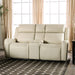 Furniture of America Barclay Power Reclining Leather Look Loveseat with Console CM9907-LV-PK IMAGE 1