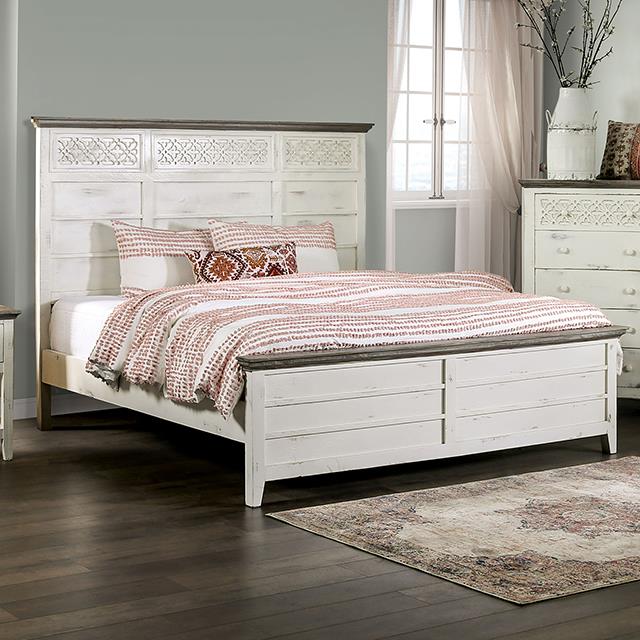 Furniture of America Myrtlemoore Queen Panel Bed EM7079IV-Q-BED IMAGE 1