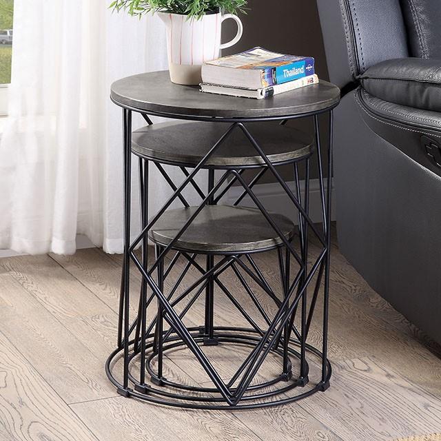 Furniture of America Madyson Nesting Tables FOA-AC340WN-3A IMAGE 1