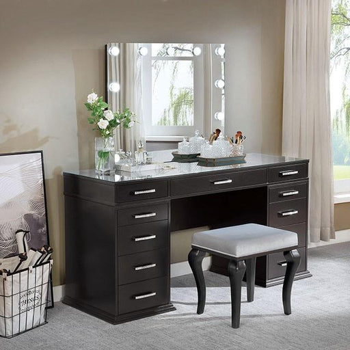 Furniture of America Valentina Vanity Set FOA-DK5682DG-PK IMAGE 1