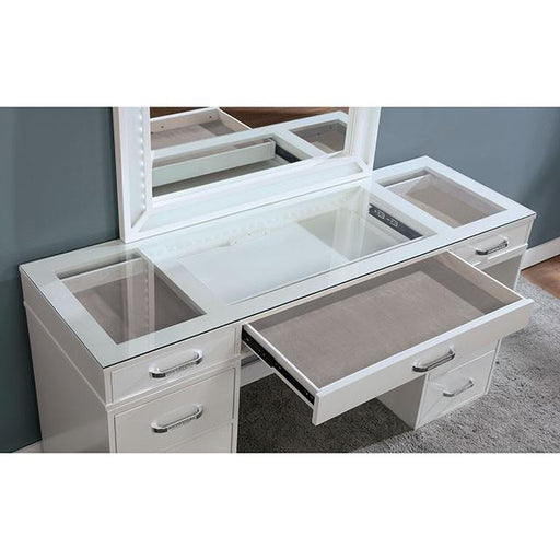 Furniture of America Vickie Vanity Set FOA-DK5684WH-PK IMAGE 2