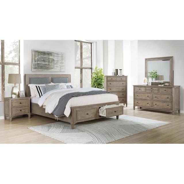 Furniture of America Anneke California King Upholstered Panel Bed with Storage FOA7173CK-BED IMAGE 2