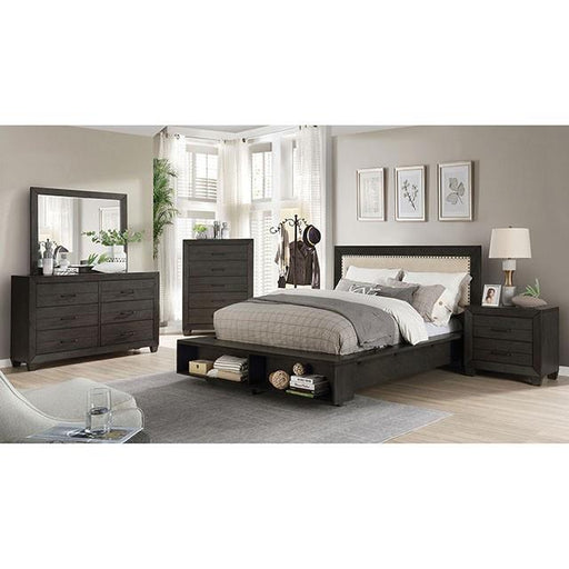 Furniture of America Sligo Queen Upholstered Panel Bed with Storage FOA7893Q-BED IMAGE 2