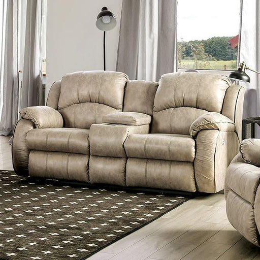 Furniture of America Elton Power Reclining Fabric Loveseat with Console SM7804-LV IMAGE 1