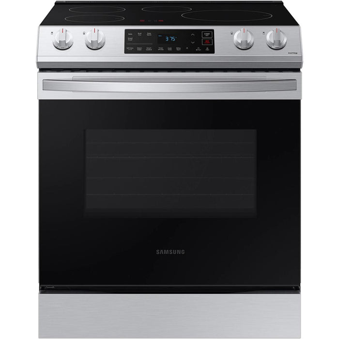 Samsung 30-inch Slide-in Induction/Electric Range with Self-Cleaning Oven NE63B8211SS/AA IMAGE 1