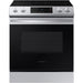 Samsung 30-inch Slide-in Induction/Electric Range with Self-Cleaning Oven NE63B8211SS/AA IMAGE 1