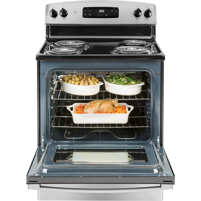 GE 30-inch Freestanding Electric Range with Sensi-Temp JBS360RTSS IMAGE 3