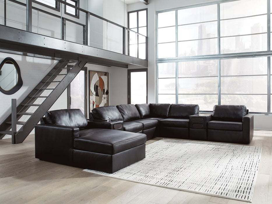 Modmax II Sectional with Chaise and Audio Consoles - BWO Furniture & Mattresses