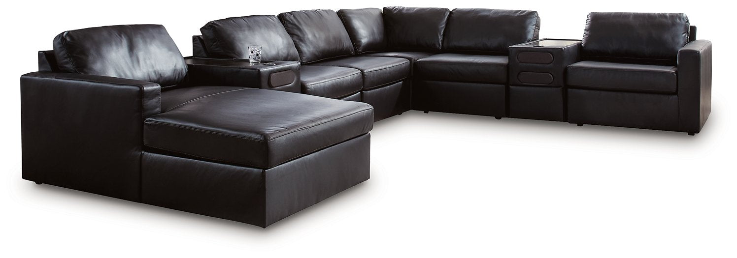 Modmax II Sectional with Chaise and Audio Consoles - BWO Furniture & Mattresses