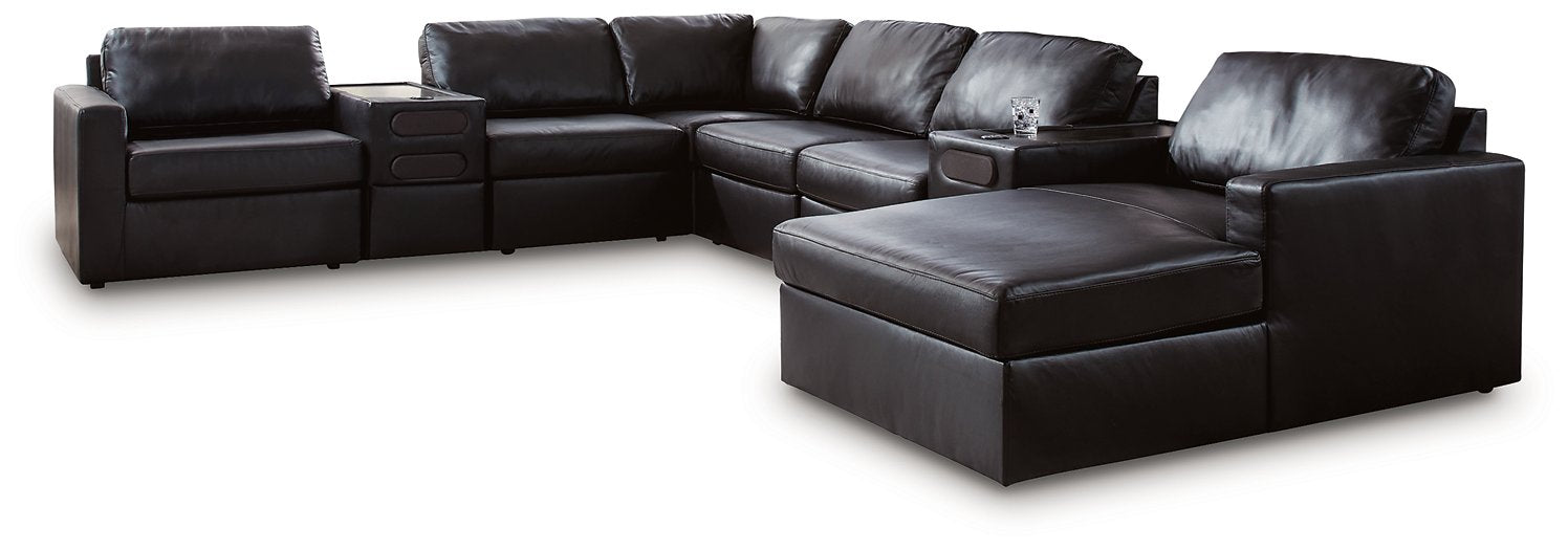 Modmax II Sectional with Chaise and Audio Consoles - BWO Furniture & Mattresses