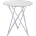 Coaster Furniture Round Bexter Pub Height Dining Table with Faux Marble Top and Pedestal Base 183526 IMAGE 2