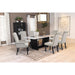 Coaster Furniture Osborne Dining Table with Marble Top and Trestle Base 115511 IMAGE 7