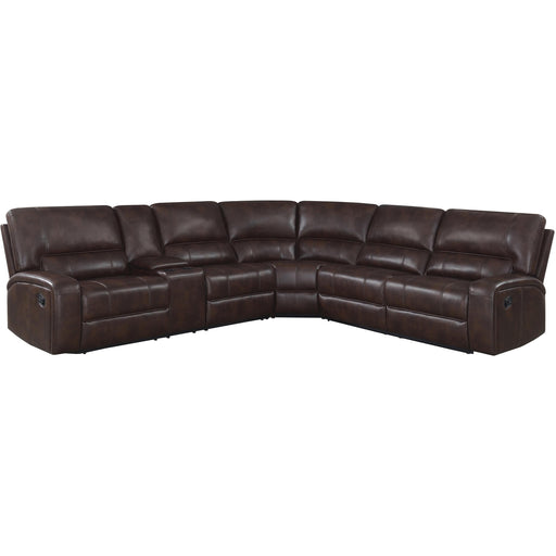 Coaster Furniture Brunson Reclining Leatherette 3 pc Sectional 600440 IMAGE 1