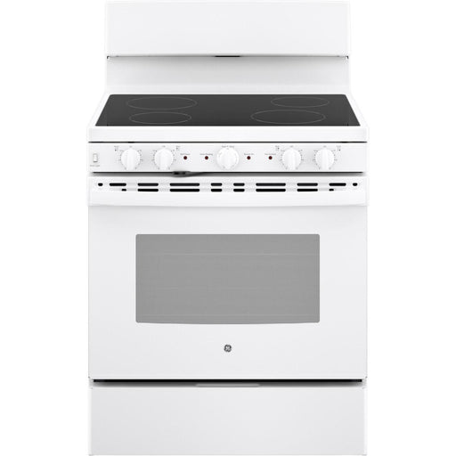 GE 30-inch Freestanding Electric Range with Radiant Smooth Cooktop JB480DTWW IMAGE 1