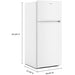 Amana 28-inch, 16.4 cu. ft. Freestanding Top Freezer Refrigerator ARTX3028PW IMAGE 8