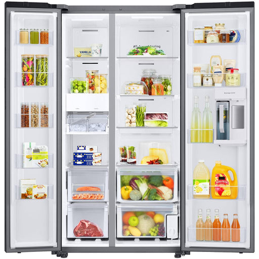 Samsung 36-inch, 28 cu. ft. Side-by-Side Refrigerator with Beverage Center™ RS28CB7600QLAA IMAGE 2