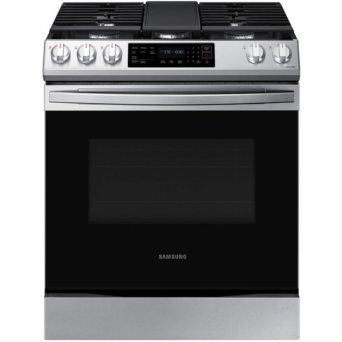 Samsung 30-inch Slide-in Gas Range with Convection Technology NX60BG8315SSAA IMAGE 1