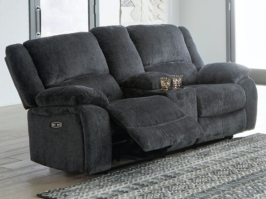 Draycoll Power Reclining Loveseat with Console - BWO Furniture & Mattresses