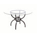 Coaster Furniture Round Aviano Dining Table with Glass Top and Pedestal Base 108291/CB48RD-6 IMAGE 1