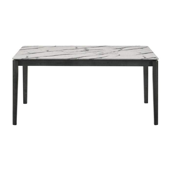 Coaster Furniture Stevie Dining Table with Faux Marble Top 115111WG IMAGE 2