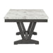 Crown Mark Vance Dining Table with a Faux Marble Top and a Trestle Base 1318T-4272 IMAGE 2