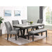 Crown Mark Vance Dining Table with a Faux Marble Top and a Trestle Base 1318T-4272 IMAGE 3