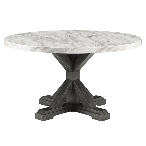 Crown Mark Round Vance Dining Table with a Faux Marble Top and a Pedestal Base 1318T-54R-LEG/1318T-54R-TOP IMAGE 1