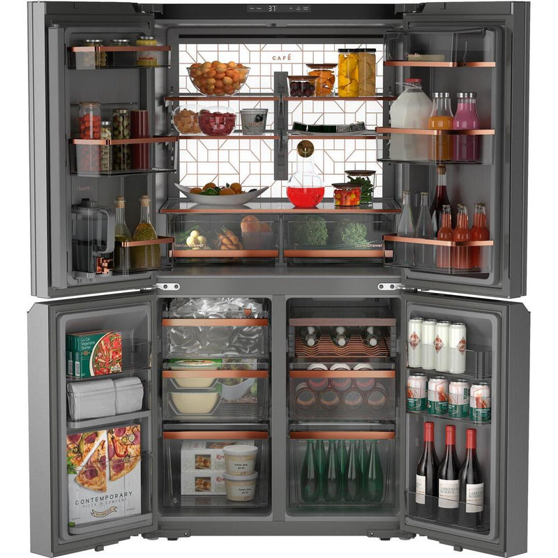 Café 36-inch, 27.4 cu. ft. French 4-Door Refrigerator with Dual-Dispense AutoFill Pitcher CAE28DM5TS5 IMAGE 2