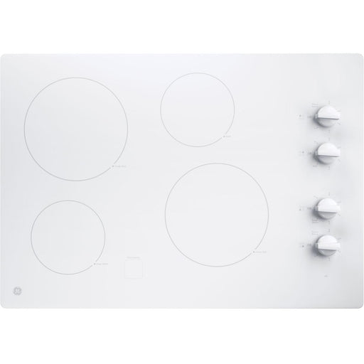 GE 30-inch Built-in Electric Cooktop JP3030TWWW IMAGE 1