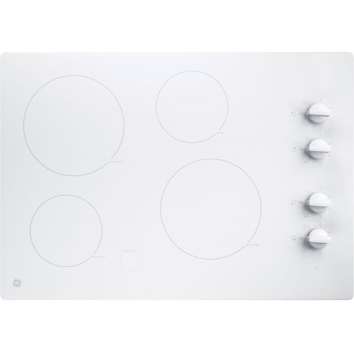 GE 30-inch Built-in Electric Cooktop JP3030TWWW IMAGE 1