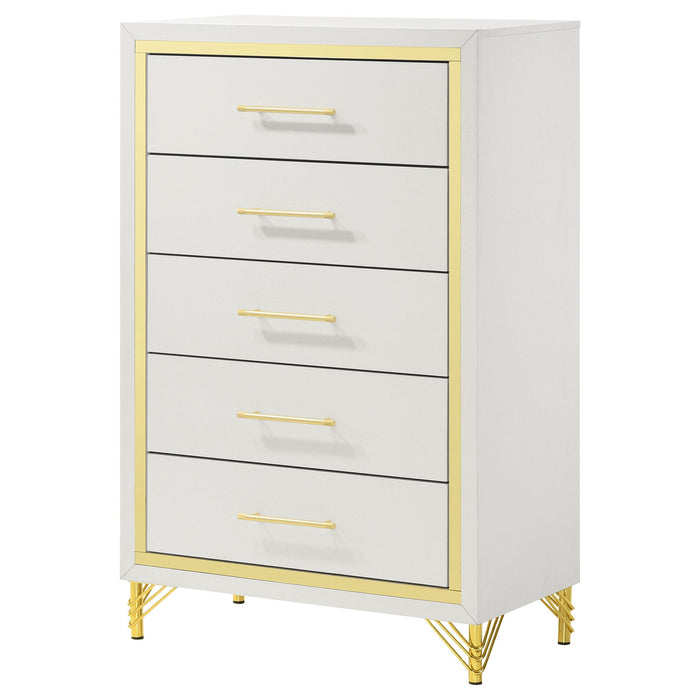 Coaster Furniture Lucia 5-Drawer Chest 224735 IMAGE 4