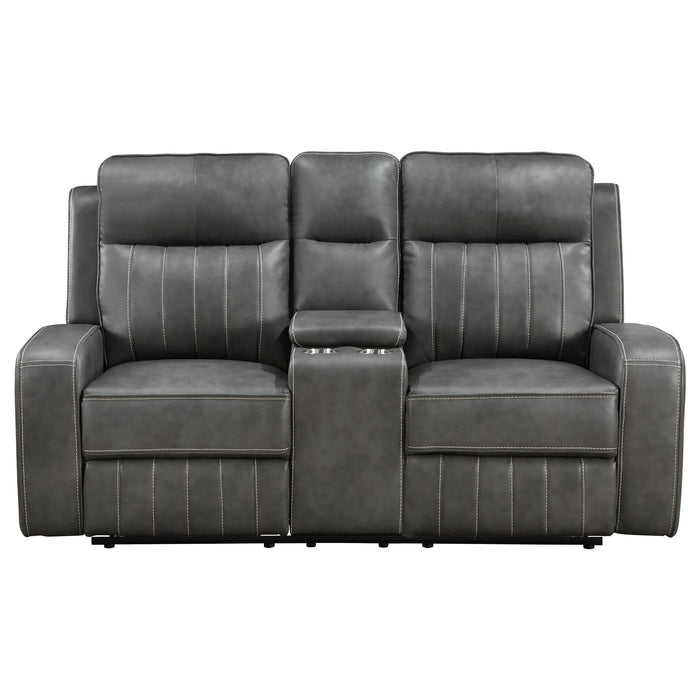 Coaster Furniture Raelynn Reclining Leatherette Loveseat 603192 IMAGE 4