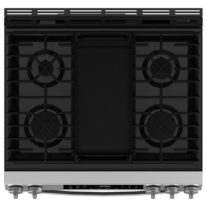 GE 30-inch Slide-in Gas Range with Convection Technology GGS60LAVFS IMAGE 4