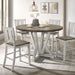 Furniture of America Round Dakota Counter Height Dining Table CM3289BR-RPT-48-TABL IMAGE 1