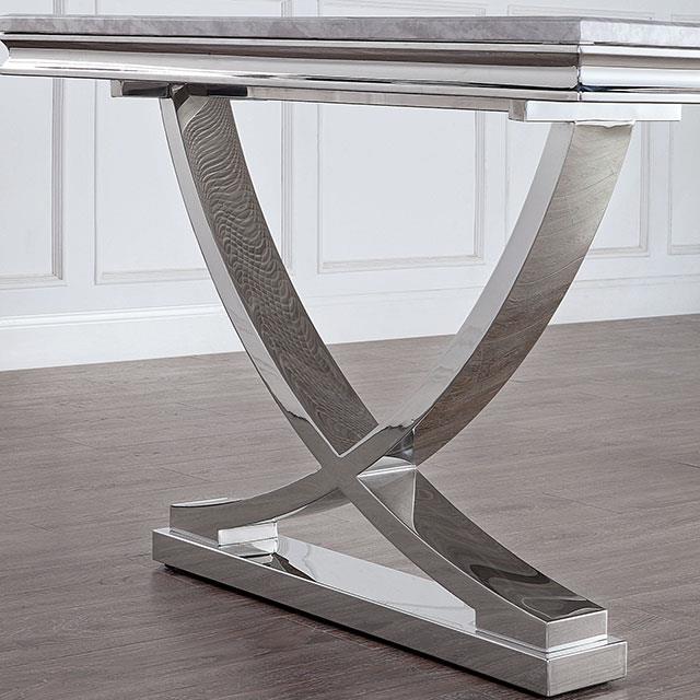 Furniture of America Wadenswil Dining Table with Faux Marble Top CM3295T-TABLE IMAGE 3