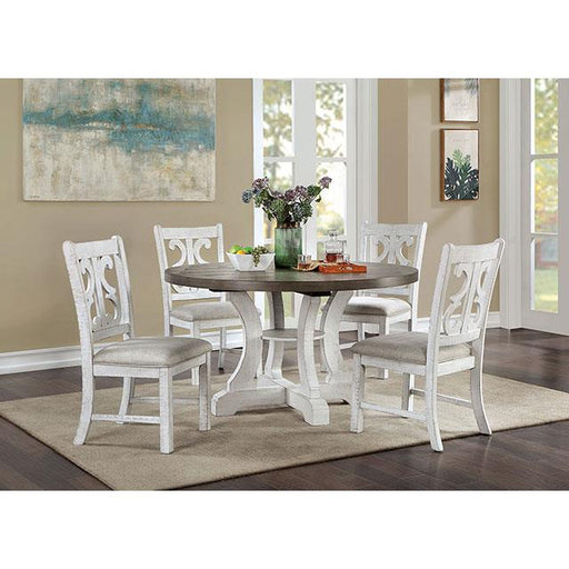 Furniture of America Round Auletta Dining Table CM3417GY-RT IMAGE 2