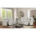 Furniture of America Florine Power Reclining Leather Loveseat with Console CM6252LG-LV-PM IMAGE 2