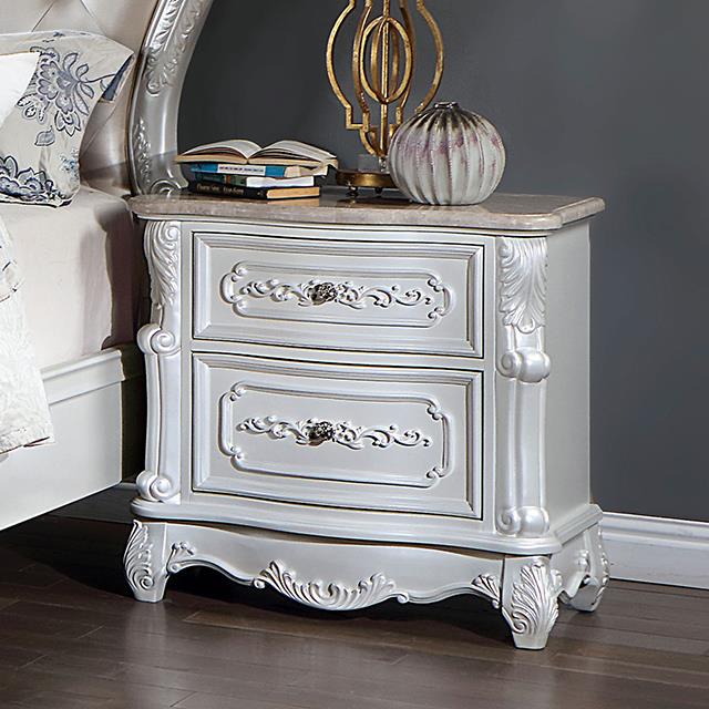 Furniture of America Rosalind 2-Drawer Nightstand CM7243WH-N IMAGE 1