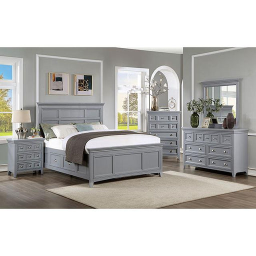 Furniture of America Castlile California King Panel Bed with Storage CM7413GY-CK-BED IMAGE 2