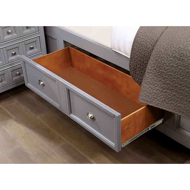 Furniture of America Castlile King Panel Bed with Storage CM7413GY-EK-BED IMAGE 4