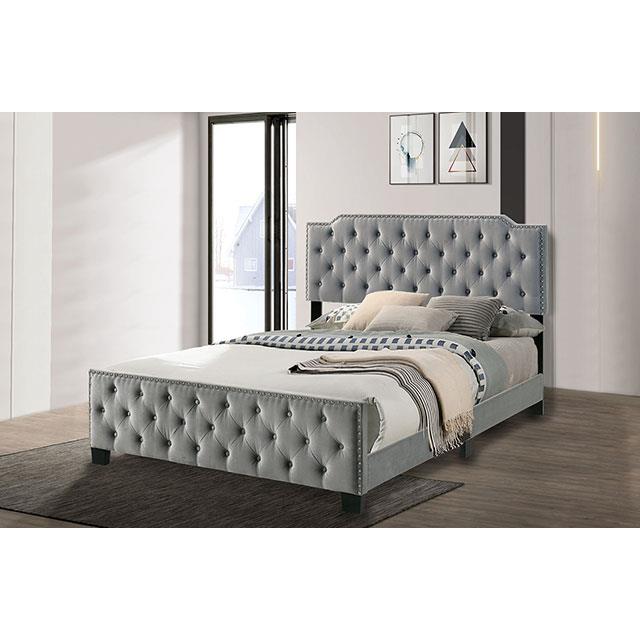 Furniture of America Charlize King Upholstered Platform Bed CM7414LG-EK IMAGE 2