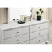 Furniture of America Dortmund 6-Drawer Dresser CM7465WH-D IMAGE 3