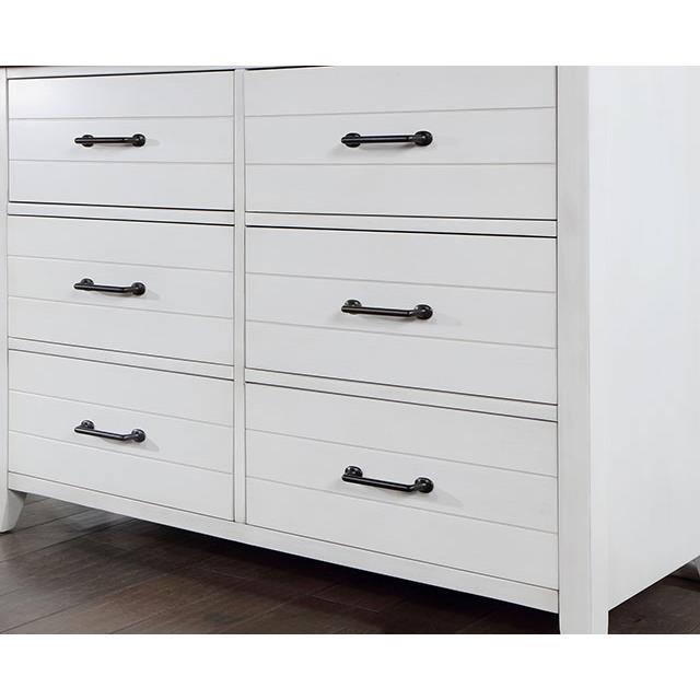 Furniture of America Priam 6-Drawer Dresser CM7467WH-D IMAGE 4